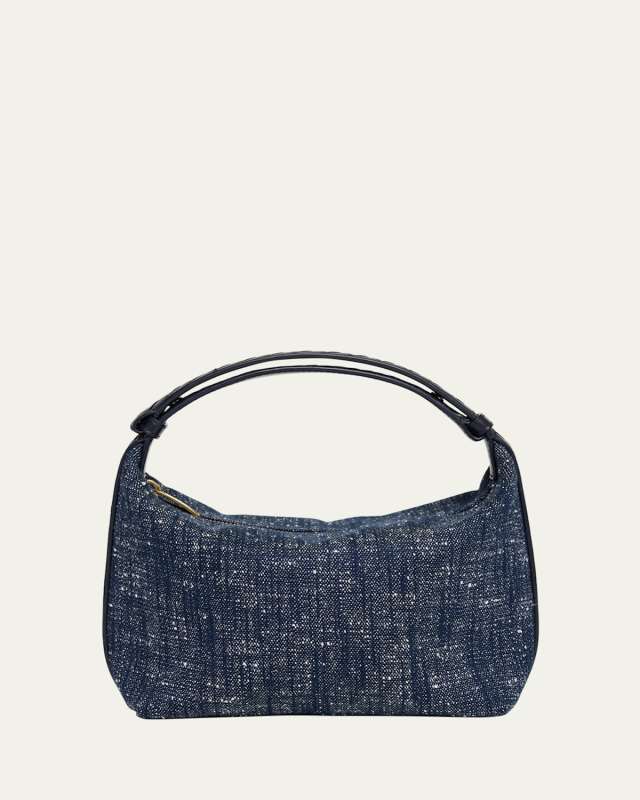 Mini Wallace Denim Boucle Shoulder Bag